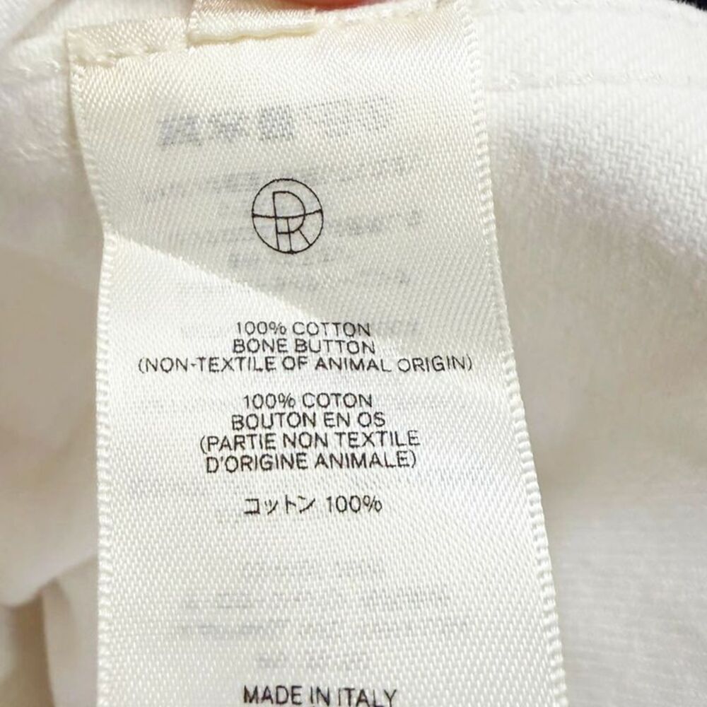 The Row Button-Down Shirt in White Cotton - Picture 4 of 6